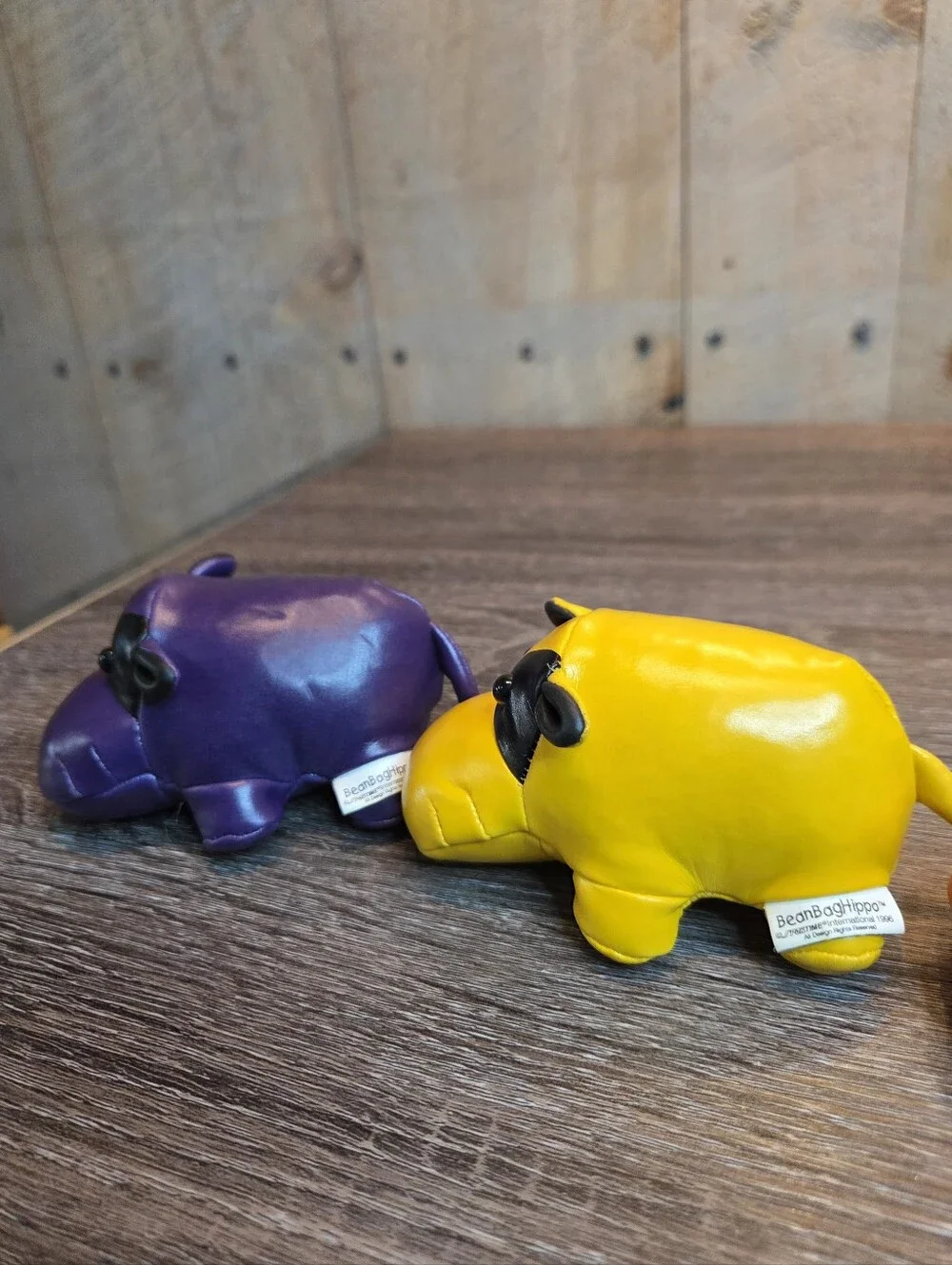 Sportime Indestructible Bean Bag Hippos Set of 4 Hippopotamus Vintage 1996